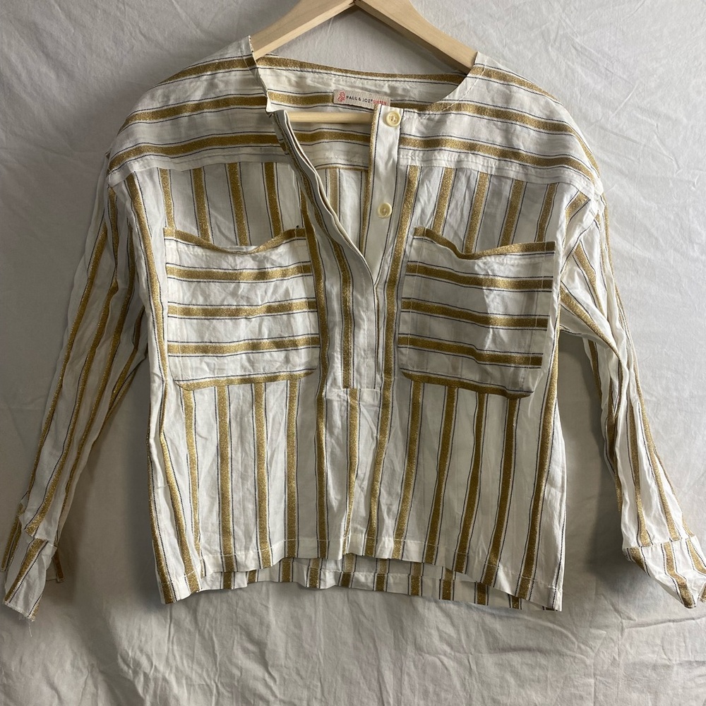 Paul and Joe Sister cotton gold striped blouse